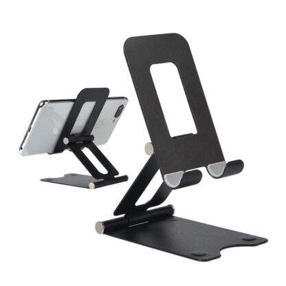 Metal foldable desktop stand for iphone iPad Samsung LG