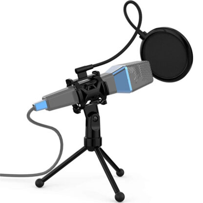 Genius Desktop Mic Stand Tripod With Shockmount and Pop Filter Included - Image 6