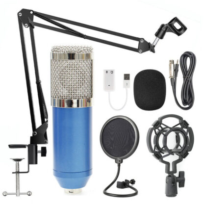 Complete Podcasting Kit with Condenser Mic Shock Mount Pop Filter and Telescoping Mic Boo - Image 8