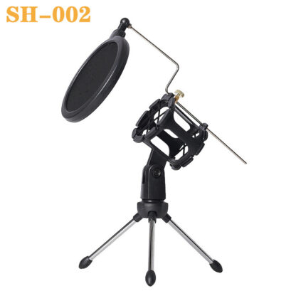 Desktop Universal Podcasting Mic Stand with Shock Mount and Pop Filter