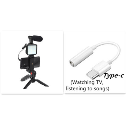 Multi-purpose Selfie Stick Universal Tripod Mount with LED Light and Mic Podcasting TikTok YouTube Vlogging and More - Image 7